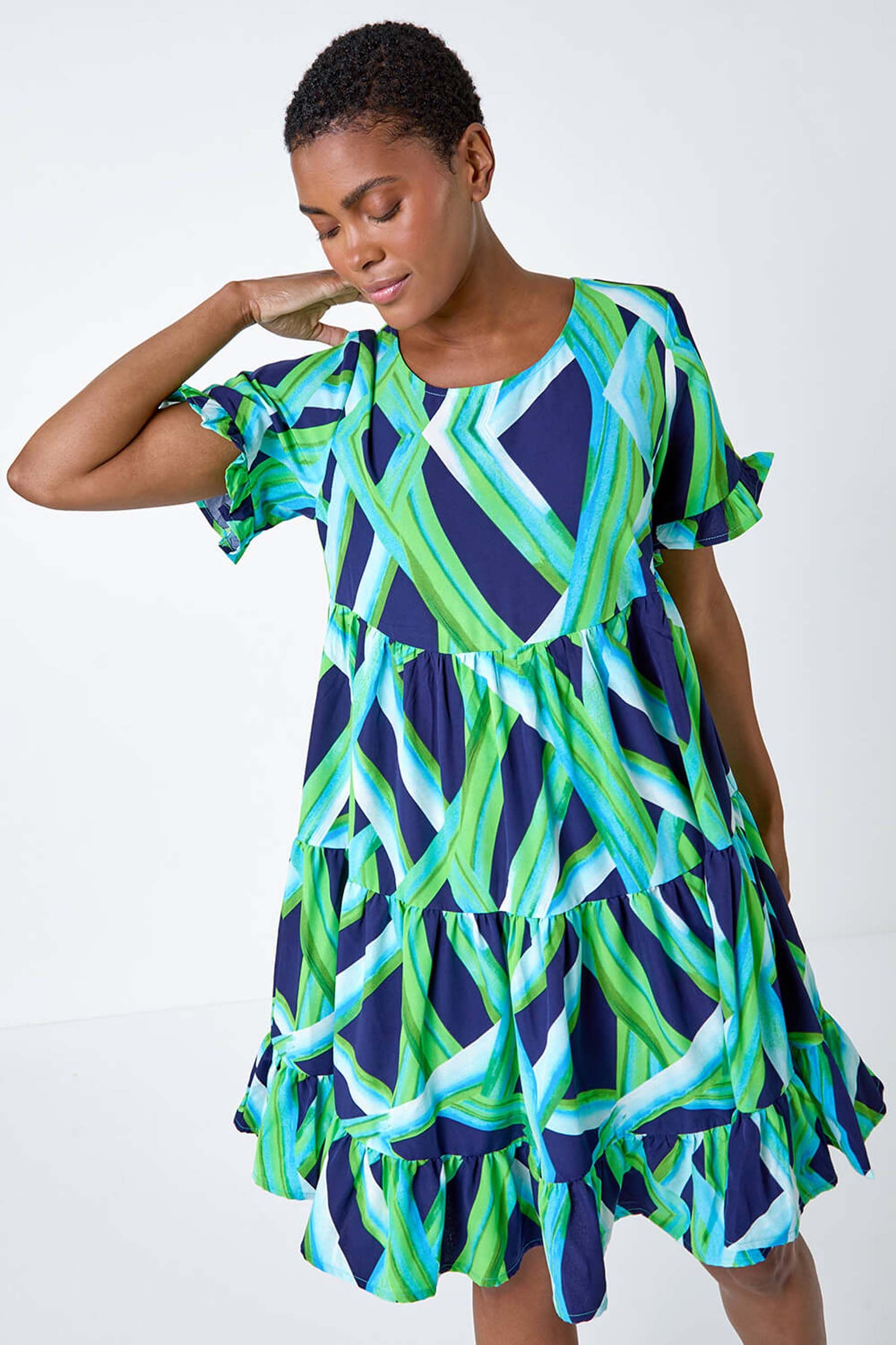 Green smock dress clearance