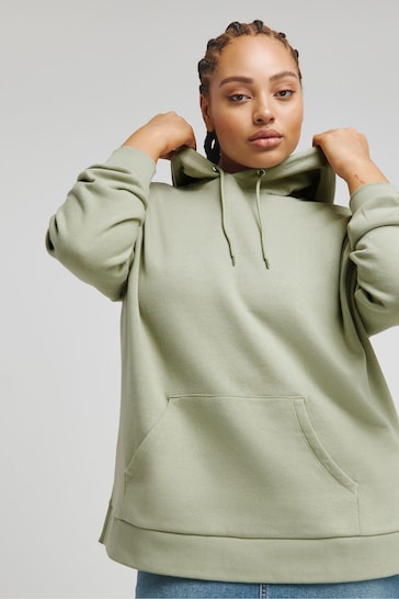 Simply Be Green Longline Hooded Tunic