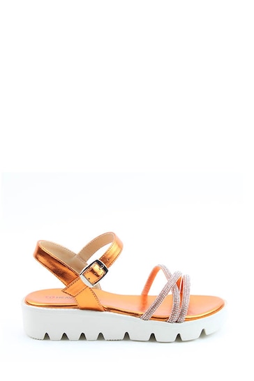 Heavenly Feet Orange Gabi Litesoles Sandals