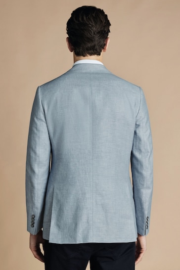 Charles Tyrwhitt Blue Slim Fit Updated Linen Cotton Jacket