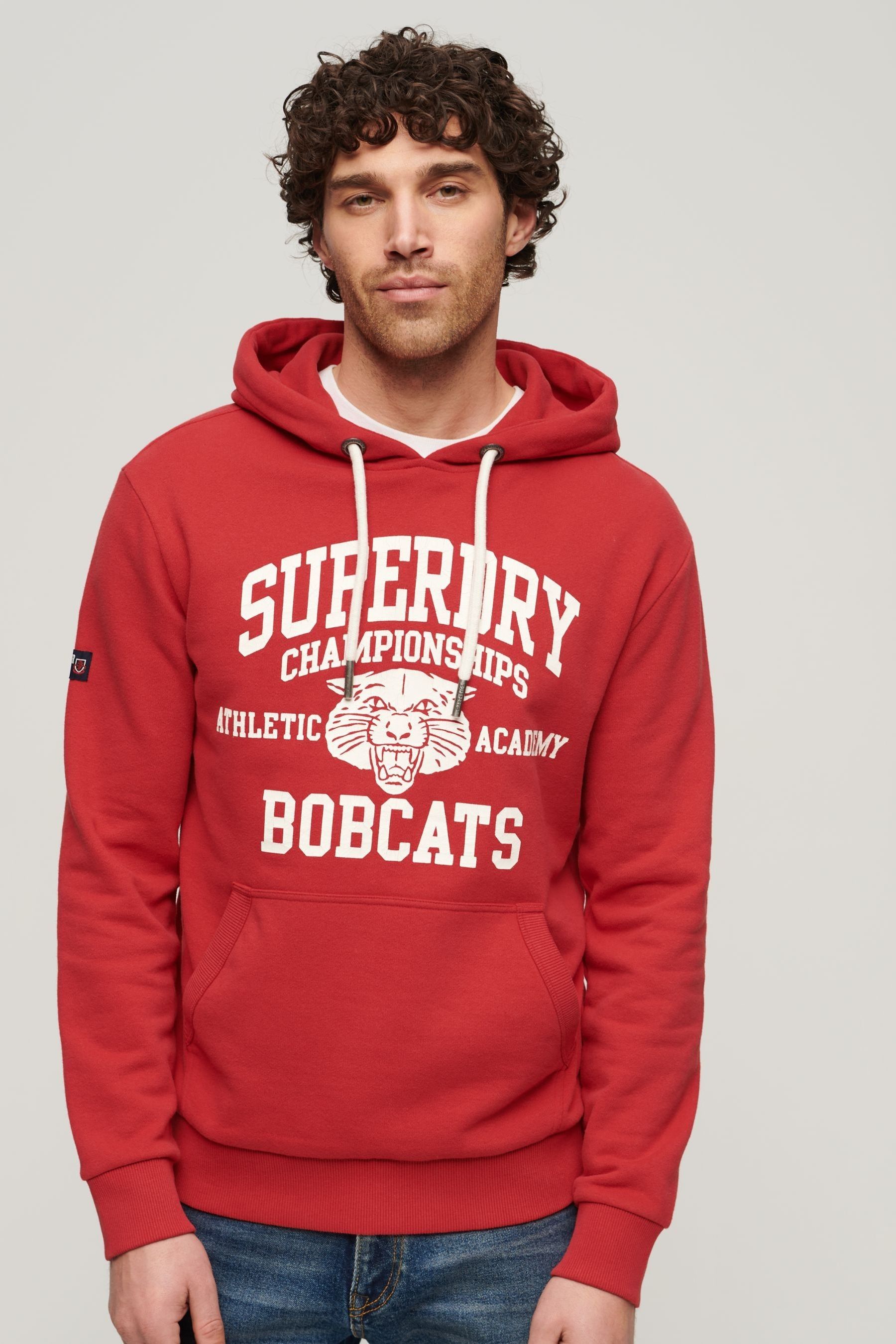 Buy Superdry Red Track and Field Athletic Graphic Hoodie from the Next UK online shop