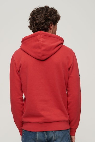 Superdry Red Track and Field Athletic Graphic Hoodie