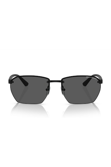 Armani Exchange Ax2048S Rectangle Black Sunglasses