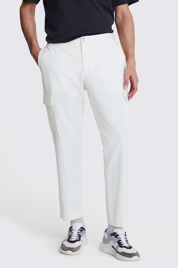 MOSS Off Cargo White Trousers