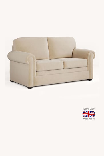 Jay-Be Brushed Twill Linen Cream Heritage 2 Seater Sofa Bed