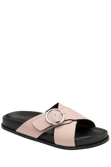 Dunlop Pink Open-Toe Mule Sandals