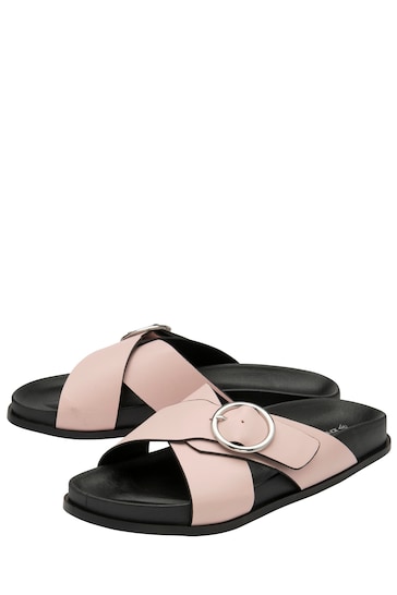 Dunlop Pink Open-Toe Mule Sandals