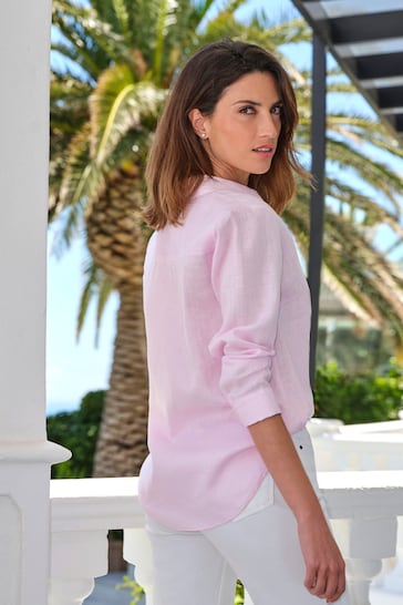 Pure Collection Pink New Linen Shirt