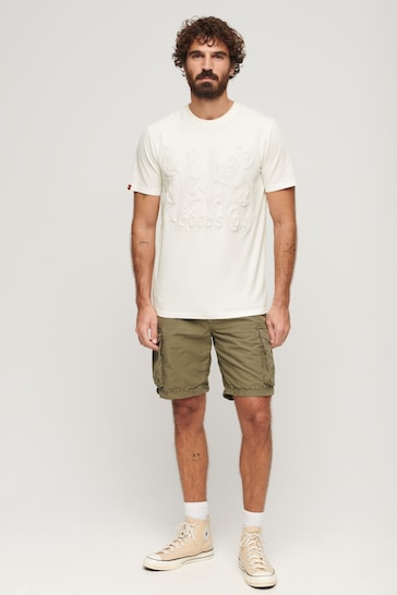 Superdry White Embossed Archive Graphic T-Shirt