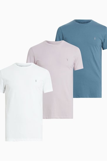AllSaints Purple Tonic Crew Neck T-Shirts 3 Pack