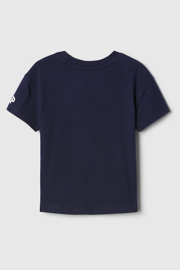 Gap Blue Cars Cotton Disney Graphic Short Sleeve T-Shirt (12mths-5yrs)