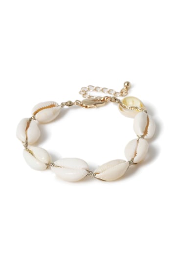 Aela Cream Conch Shell Anklet