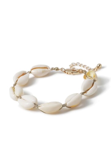 Aela Cream Conch Shell Anklet