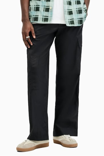 AllSaints Black Verge Trousers