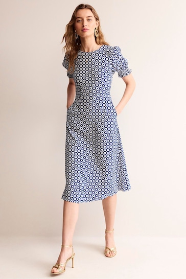 Boden Blue Petite Corinne Midi Tea Dress