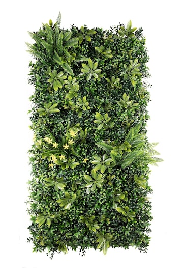 Premier Decorations Ltd Green 100x50cm Spring Fern Artificial Garden Living Wall