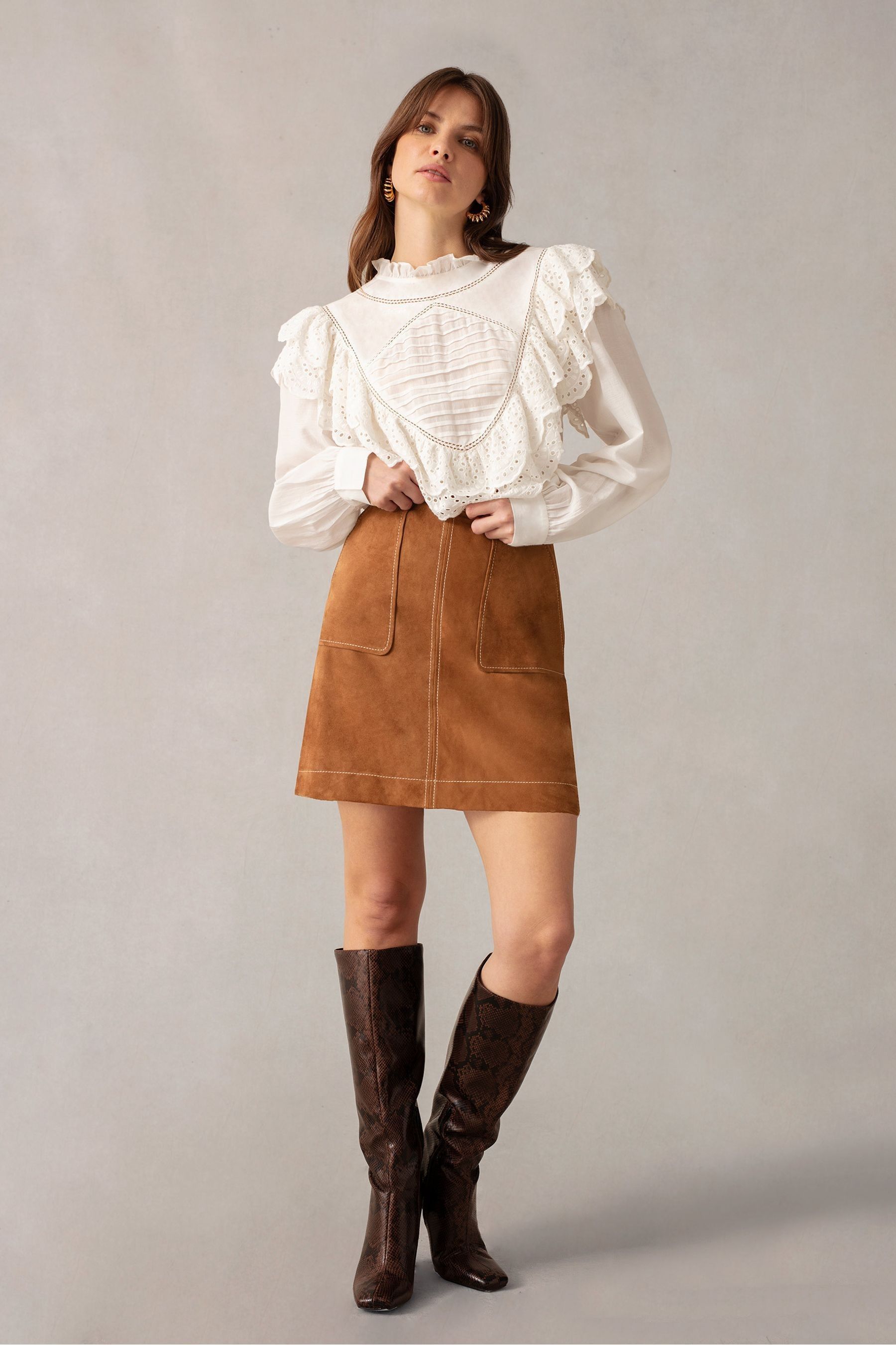 Buy Ro Zo Brown Suede Skirt from the Next UK online shop