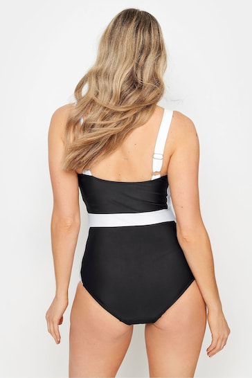 Long Tall Sally Black LTS Tall Black & White Colourblock Swimsuit