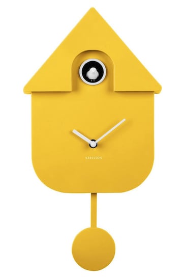 Karlsson Bright Yellow Modern Cuckoo ABS Wall Clock