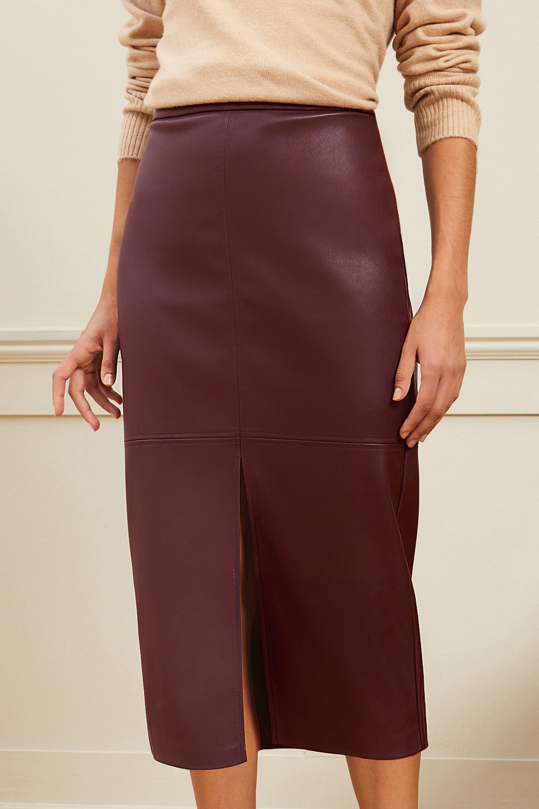 Burgundy skirt next shop