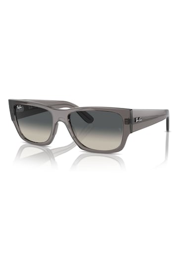 Ray-Ban Grey Carlos Rb0947S Rectangle Sunglasses