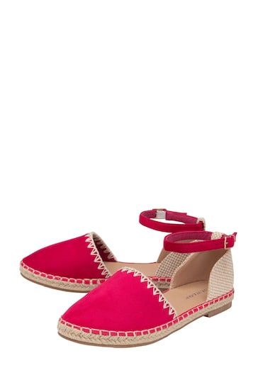 Dunlop Pink Flat Espadrille Sandals
