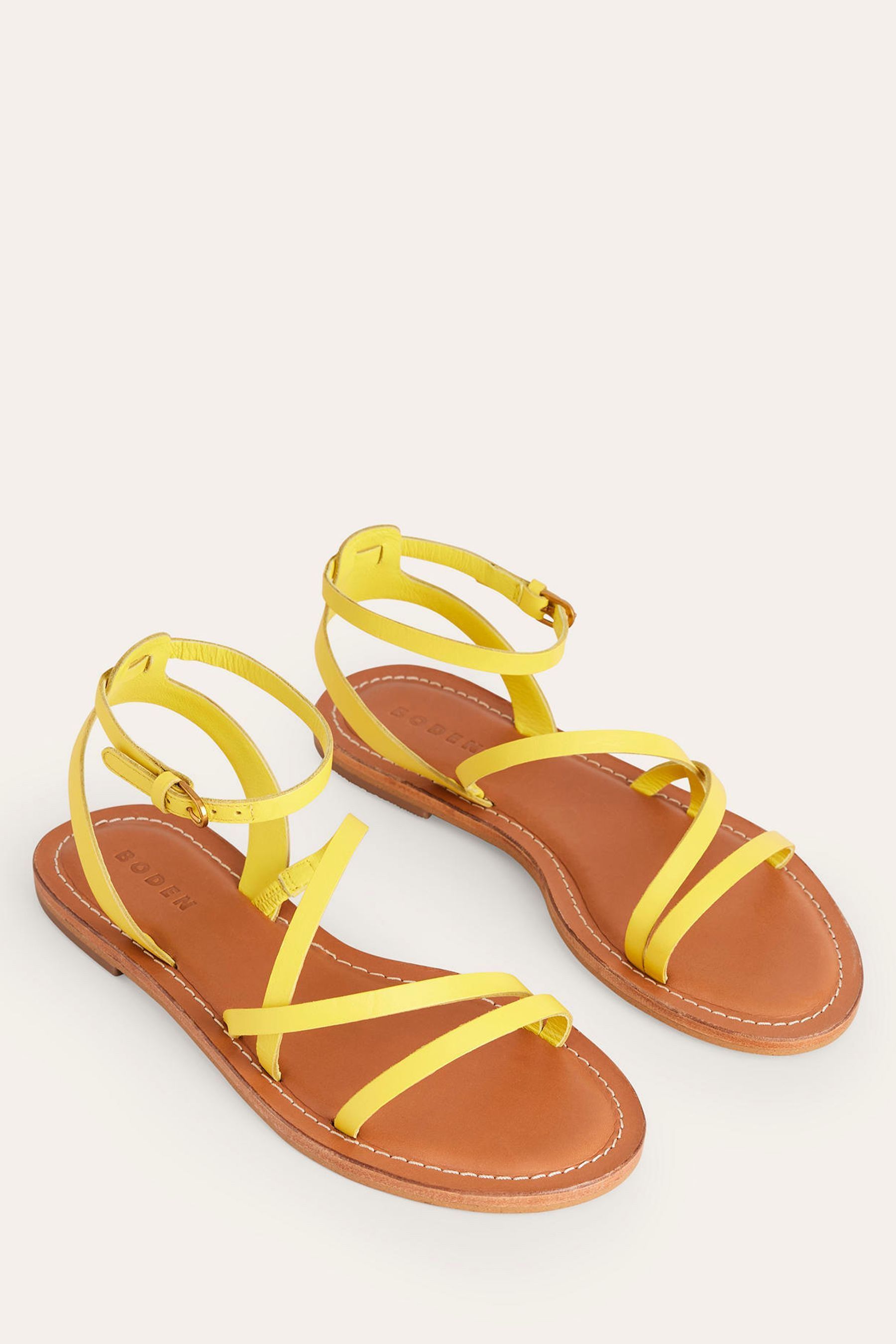 Buy Boden Yellow Everyday Flat Sandals from the Next UK online shop