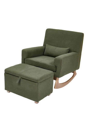 Gaia Baby Forest Green Nursing Rocking Chair with Footstool