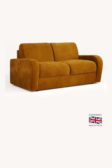 Jay-Be Luxe Velvet Saffron Yellow Deco 2 Seater Sofa Bed