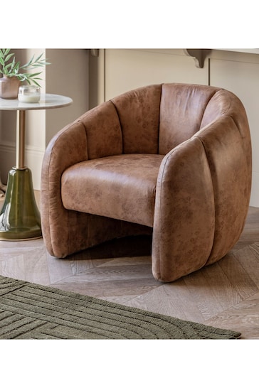 Gallery Home Tan Brown Codie Leather Armchair