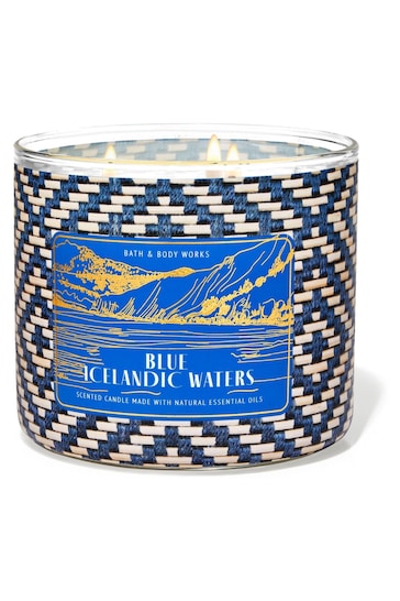 Bath & Body Works Blue Icelandic Waters 3-Wick Candle 14.5 oz / 411 g