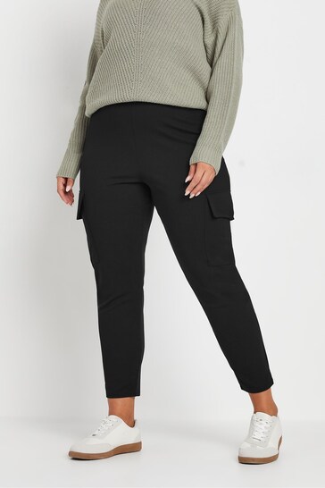 Buy Yours Curve Black Tailored Scuba Pocket Trousers from the Next UK ...