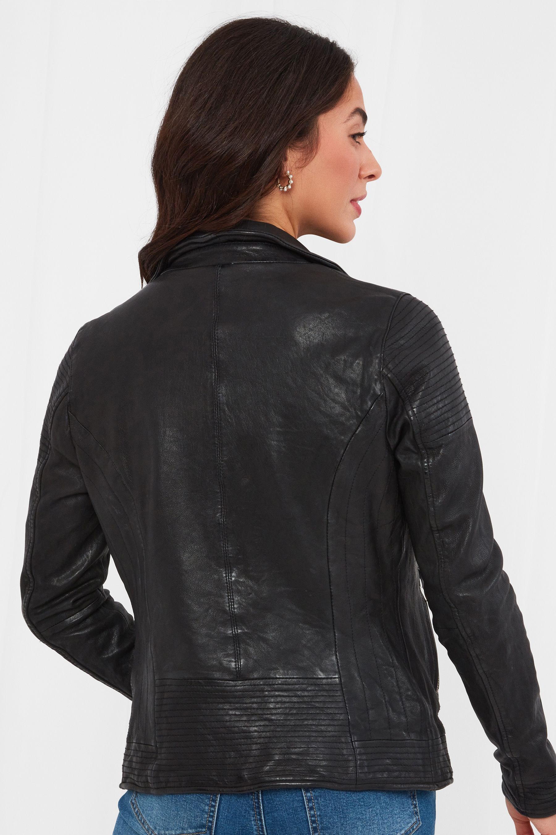Buy Joe Browns Black The Forever Leather Jacket with Zip Detailing from the Next UK online shop