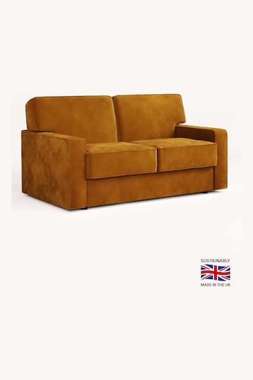 Jay-Be Luxe Velvet Saffron Yellow Linea 2 Seater Sofa Bed