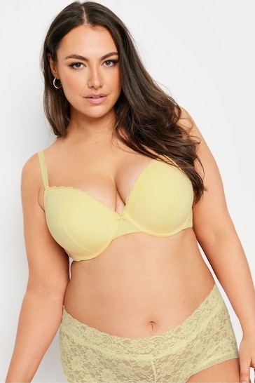 Yours Curve Yellow Padded T-Shirt Bra 3 Pack