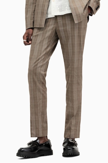 AllSaints Brown Maffrett Trousers