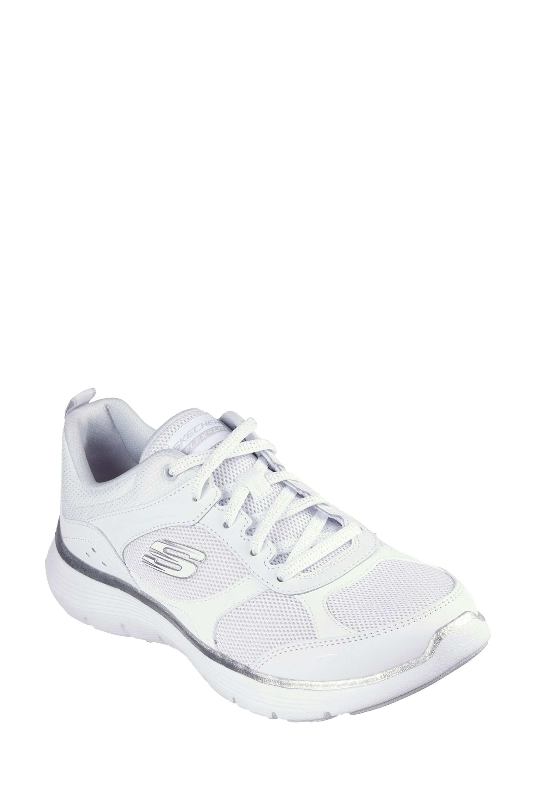 Skechers White Flex Appeal 5.0 Fresh Touch Trainers