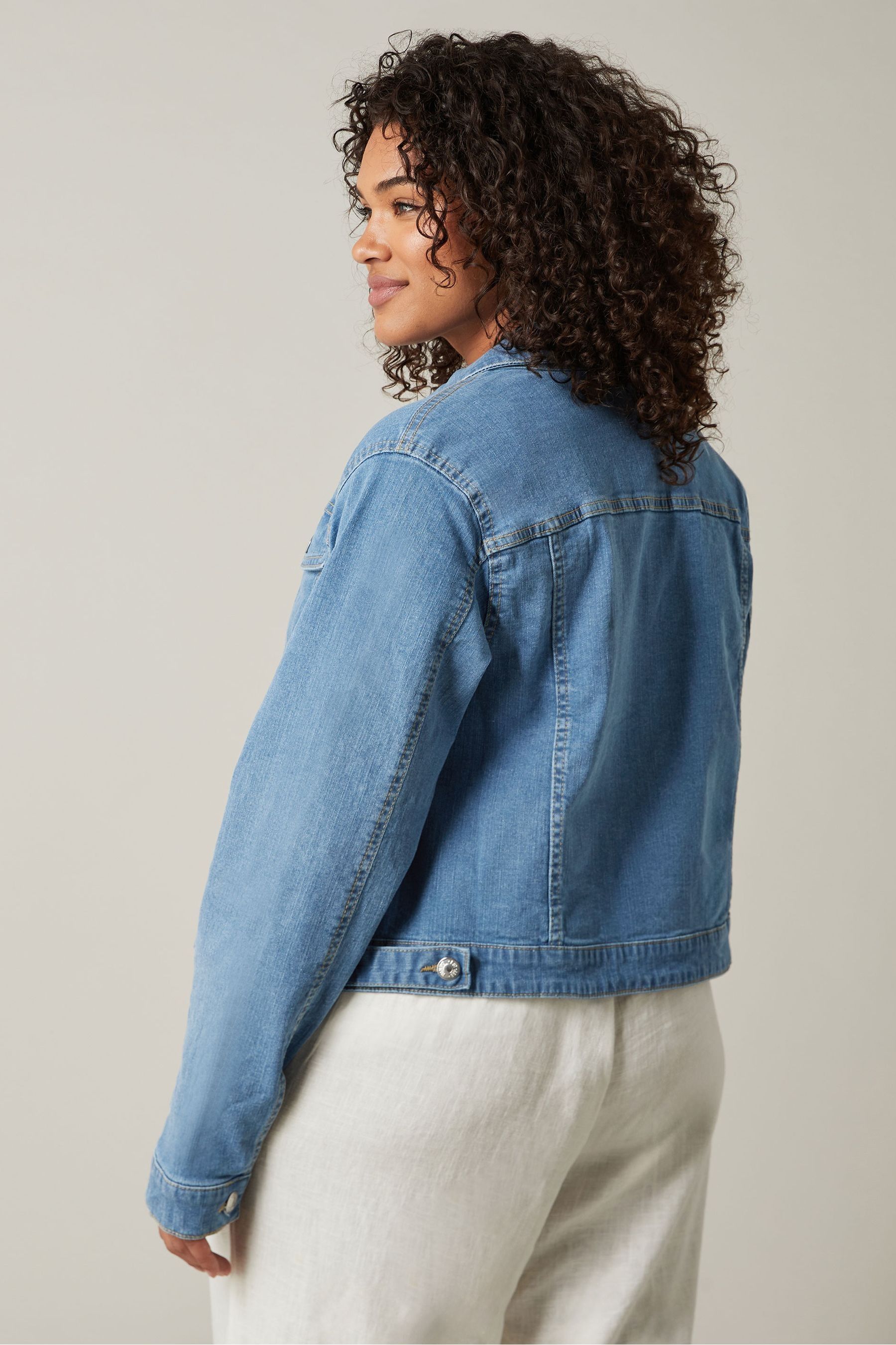 Buy Evans Stretch Denim Jacket from the Next UK online shop