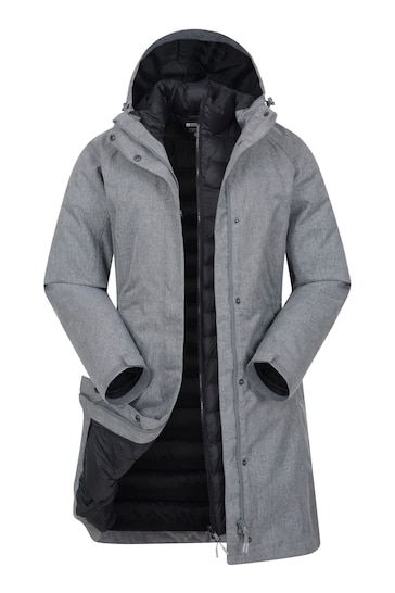 Mountain Warehouse Grey Alaskan 3-In-1 Long Jacket