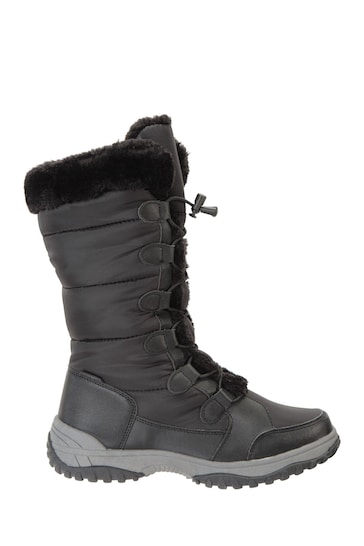 Mountain Warehouse Black Snowflake Womens Long Snow Walking Boots