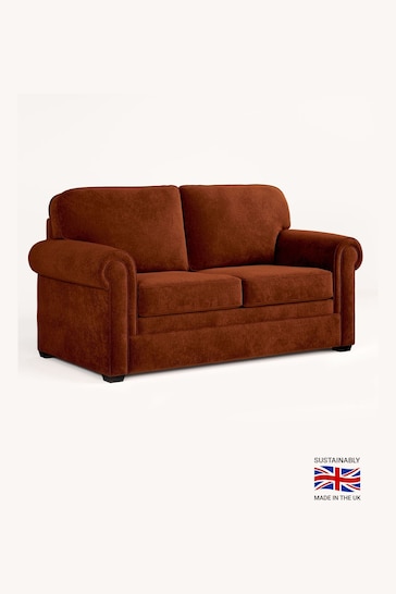 Jay-Be Cosy Chenille Foxy Orange Heritage 2 Seater Sofa Bed