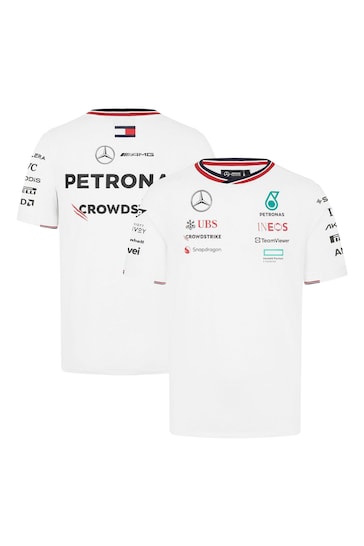 Fanatics Mercedes AMG Petronas F1 2024 Team Driver White T-Shirt
