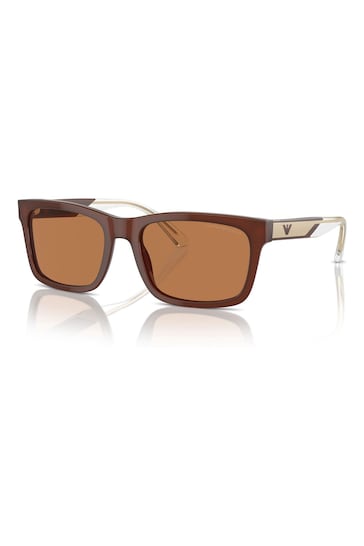 Emporio Armani Ea4224 Rectangle Brown Sunglasses