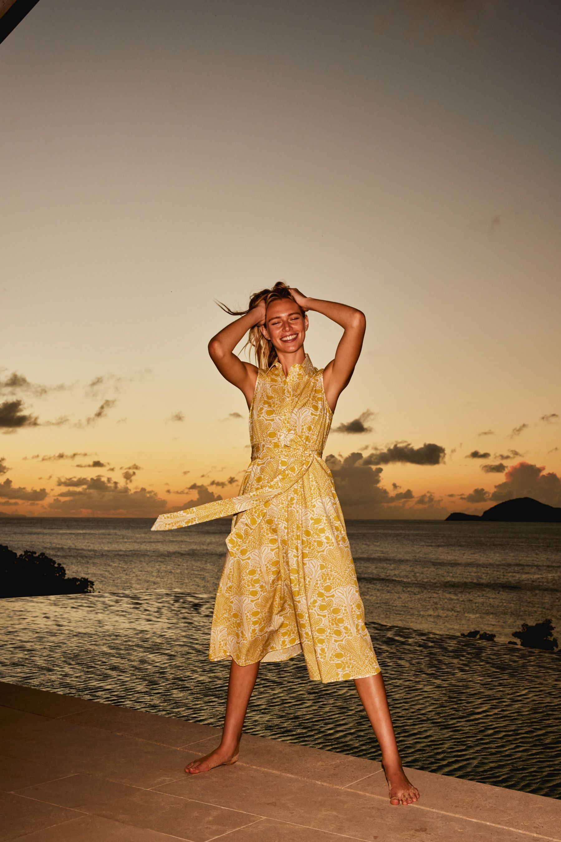 Boden yellow dress sales