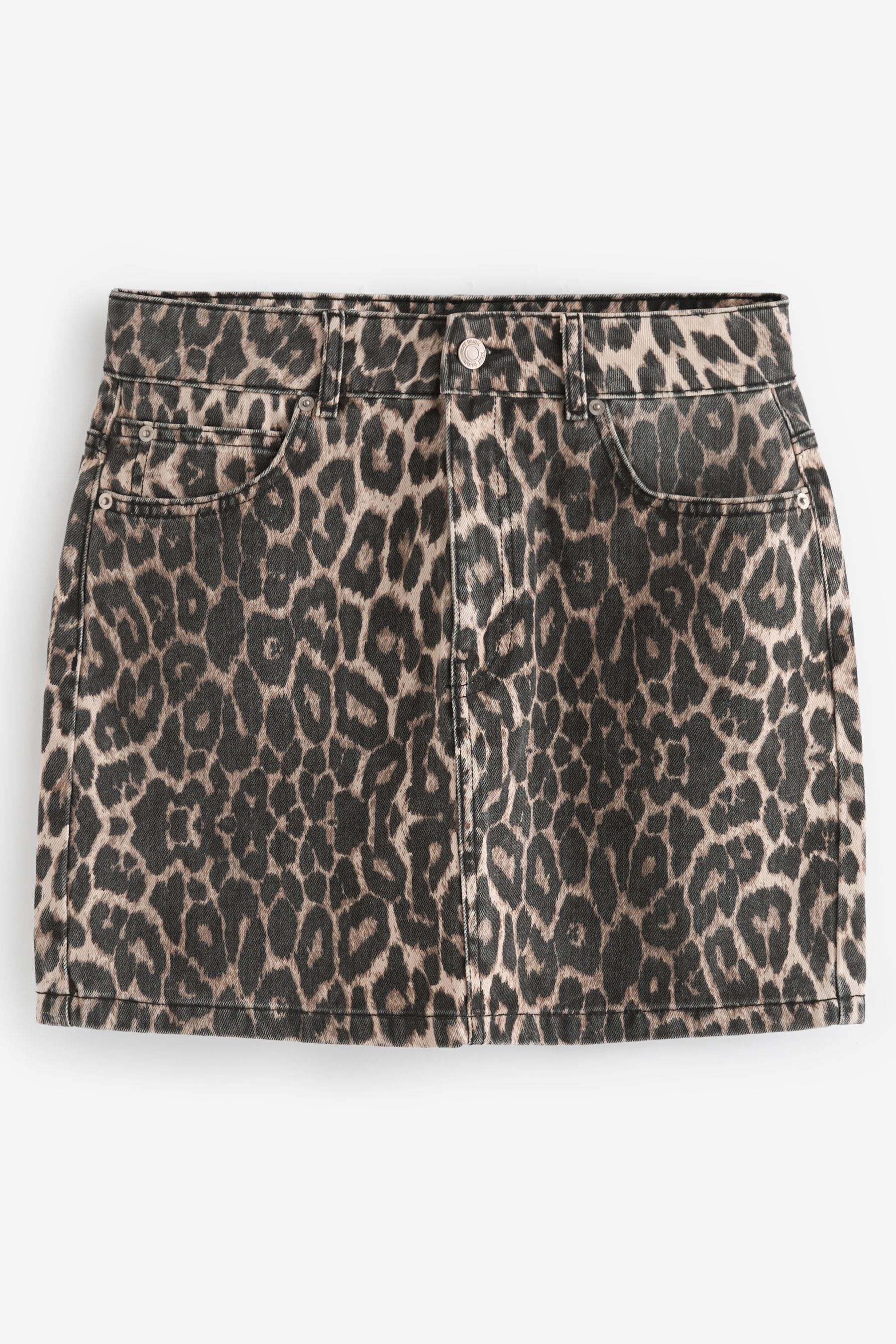 Leopard print mini skirt next top