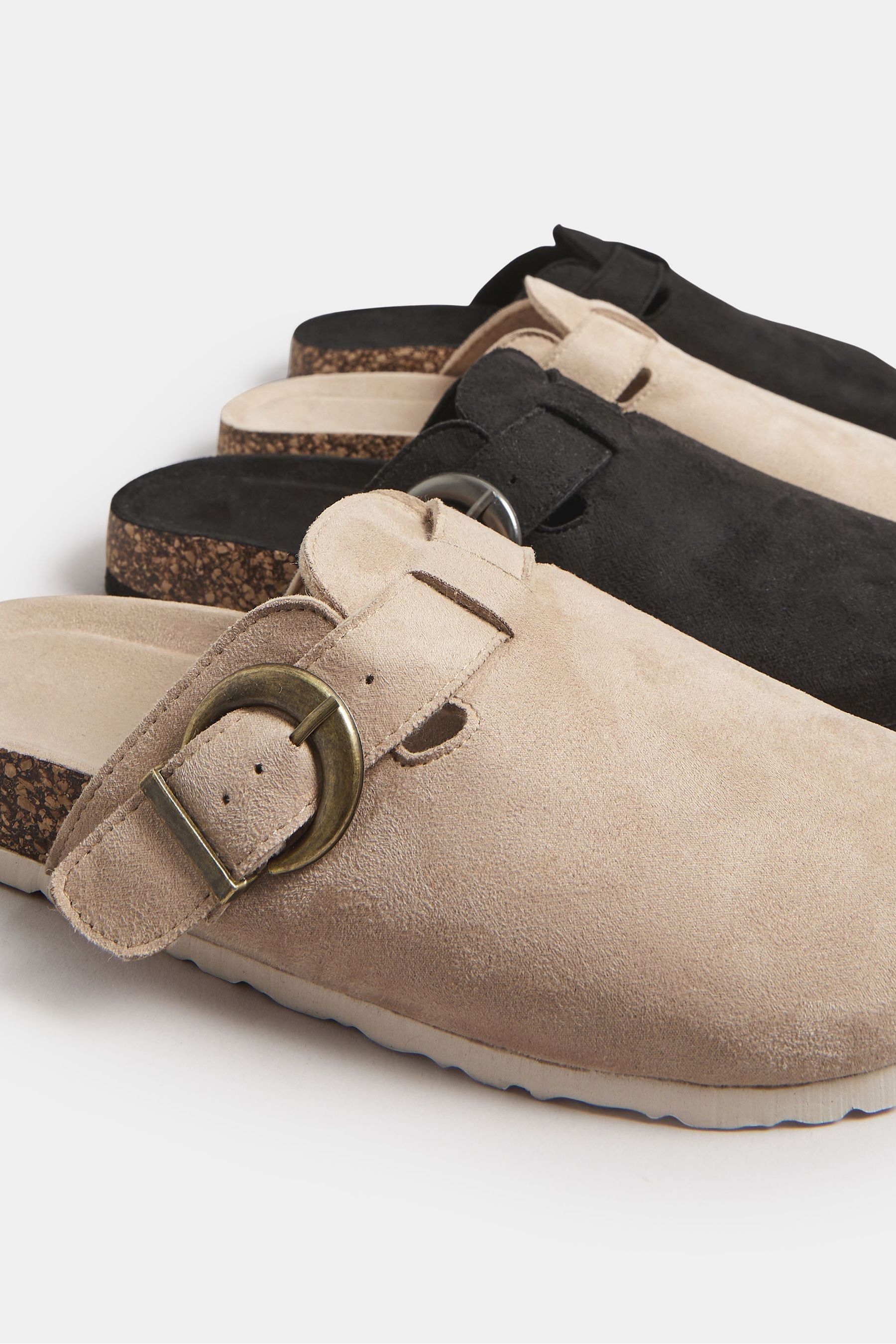 Buy Yours Curve Beige Brown Faux Suede Clogs In Extra Wide EEE Fit from the Next UK online shop
