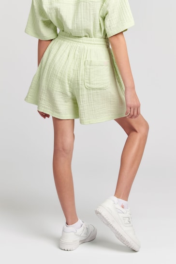 Jack Wills Girls Relaxed Fit Green Cuban Shorts