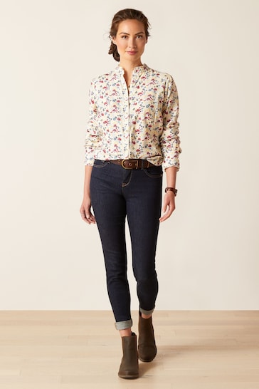 Ariat Clarion Floral White Blouse