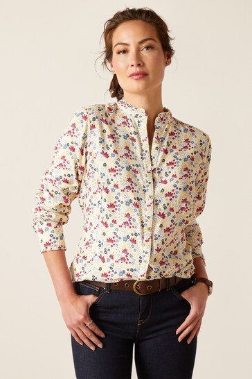 Ariat Clarion Floral White Blouse