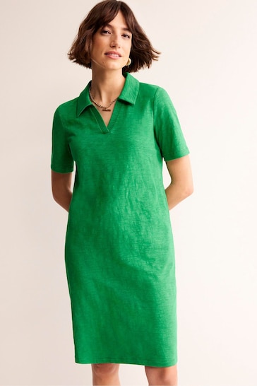 Boden Green Ingrid Polo Cotton Dress